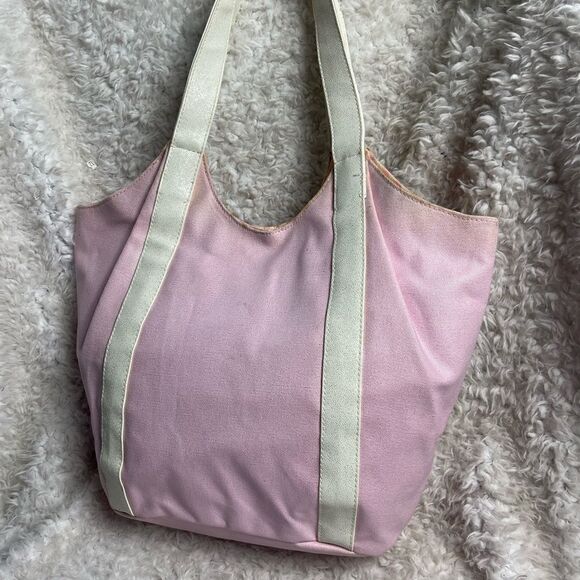 Juicy Couture Canvas metallic pink and white large tote bag. - Picture 6 of 14